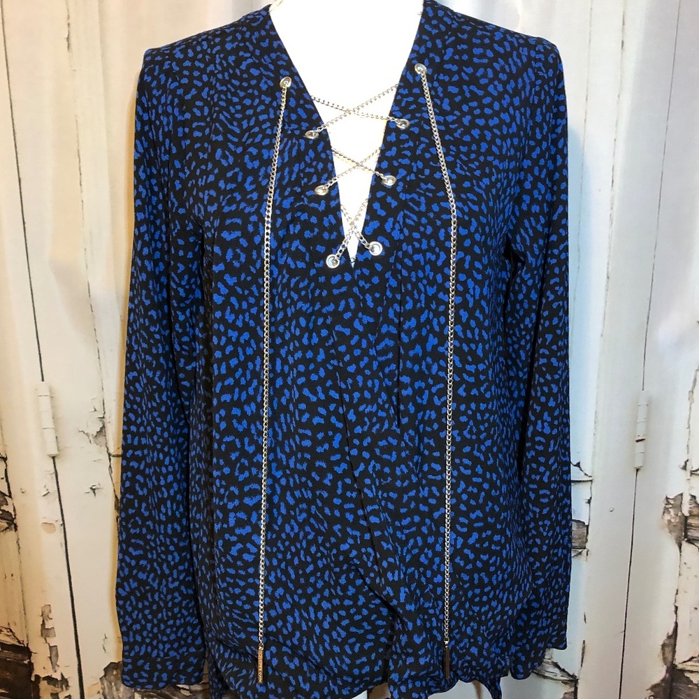 Michael Kors Chainlink X-over Blouse